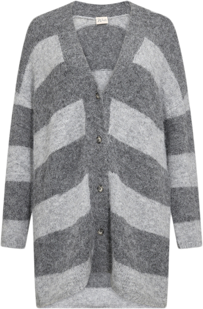 Curvy Wajolie Cardigan Lys Grå